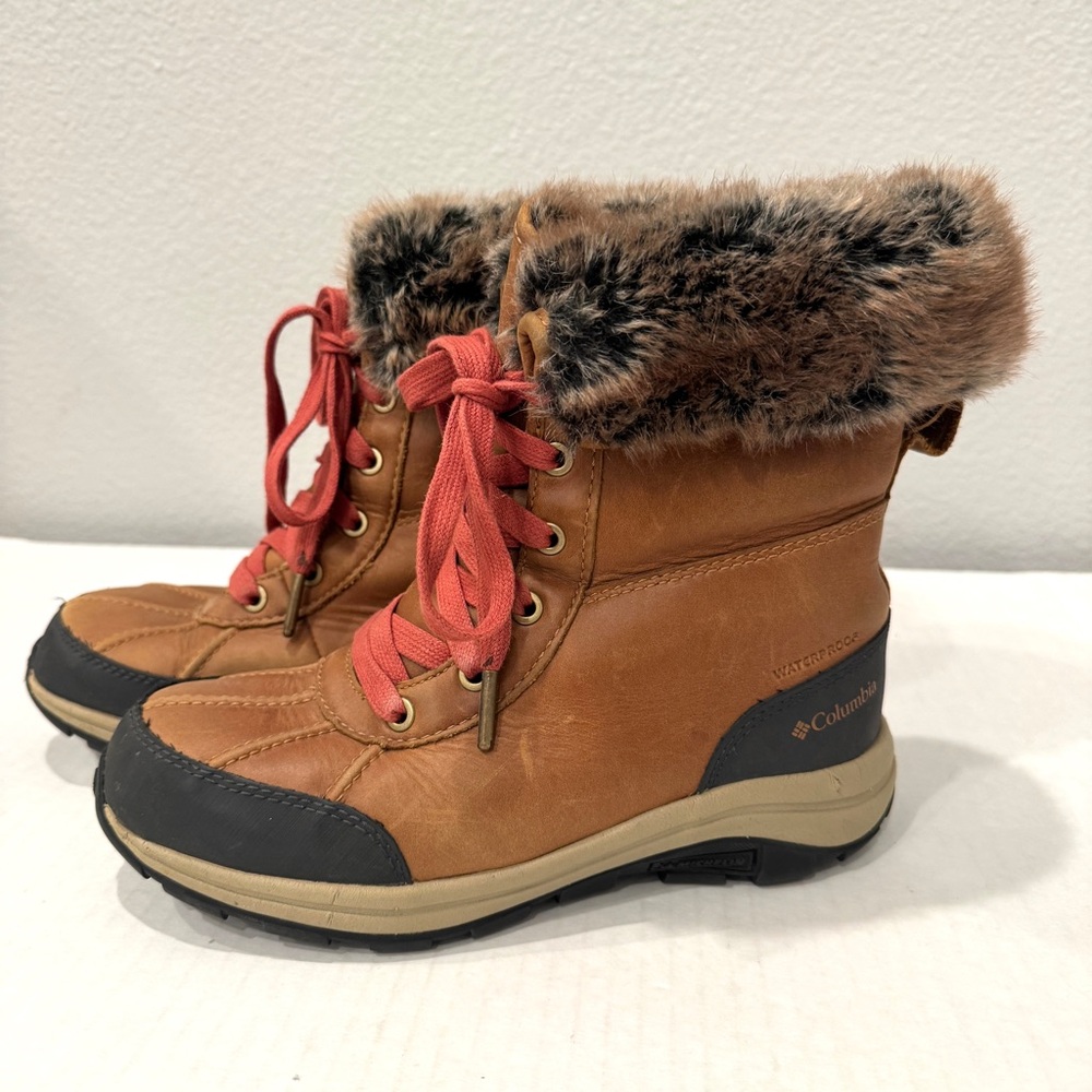 Columbia Bangor Omni Heat Michelin Waterproof Winter Fur Boots sz 6